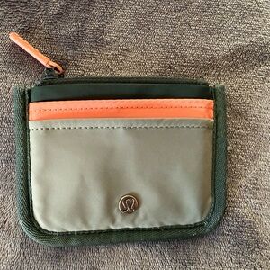 Lululemon Gray and Orange Zip Pouch